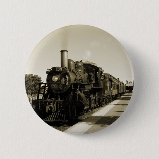Historische spoorweg ronde button 5,7 cm (Voorkant)