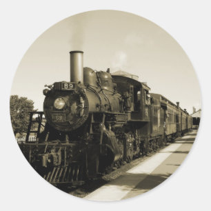 Historische spoorweg ronde sticker