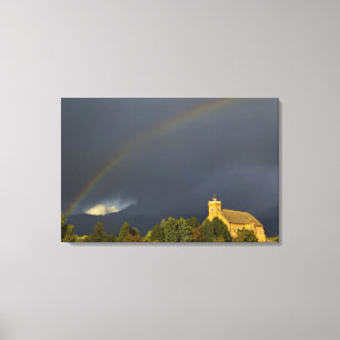 Historische St. Ignatius-missie in St. Ignatius, Canvas Afdruk