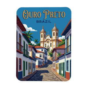 Historische stad Ouro Preto Brazilië Magneet
