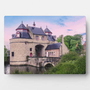 Historische stadspoort in Brugge Fotoplaat