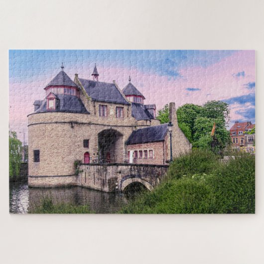 Historische stadspoort in Brugge Legpuzzel (Horizontaal)