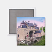 Historische stadspoort in Brugge Magneet (Voorkant / Achterkant)