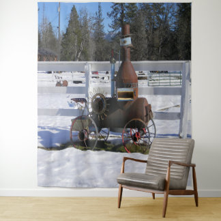 Historische stoommachine.... wandkleed