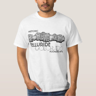 Historische Telluride Colorado kleine stad waarde T-shirt