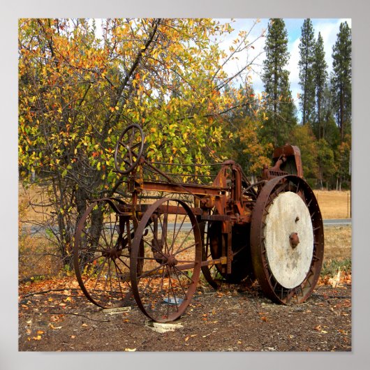 Historische tractor... poster (Voorkant)
