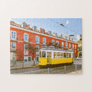 Historische tramgebouwen Lissabon Portugal Legpuzzel