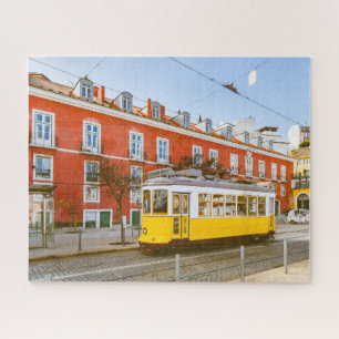 Historische tramgebouwen Lissabon Portugal Reizen Legpuzzel