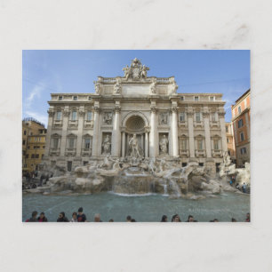 Historische Trevi-fontein in Rome, Italië Briefkaart