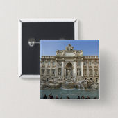 Historische Trevi-fontein in Rome, Italië Vierkante Button 5,1 Cm (Voorkant /achterkant)