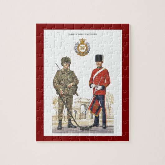 Historische uniformen, korps van Royal Engineers Legpuzzel (Verticaal)