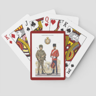Historische uniformen, korps van Royal Engineers Pokerkaarten