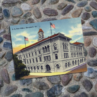 Historische US Post Kantoor Building Savannah GA Briefkaart