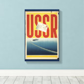 Historische  USSR-reisposter Canvas Afdruk (Insitu (Houten vloer))
