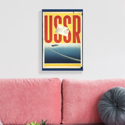 Historische  USSR-reisposter Canvas Afdruk (Insitu (Woonkamer))