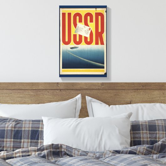 Historische  USSR-reisposter Canvas Afdruk (Insitu (Slaapkamer))