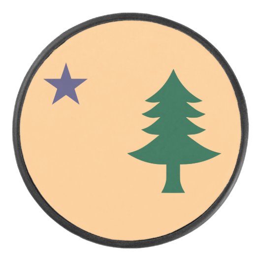 Historische vlag van Maine (1901-1909) Hockey Puck (Voorkant)