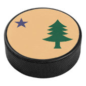 Historische vlag van Maine (1901-1909) Hockey Puck (3/4)