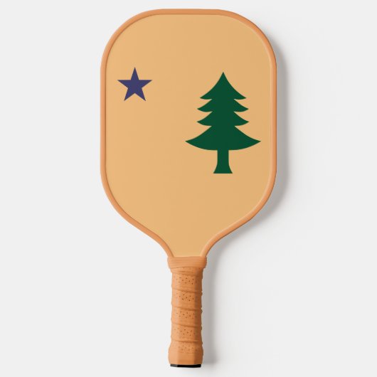 Historische vlag van Maine (1901-1909) Pickleball Paddle (Achterkant)