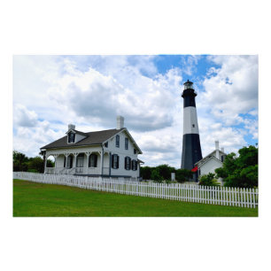 Historische vuurtoren van Tybee Island Foto Afdruk