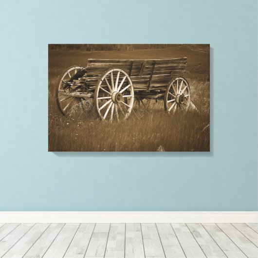 historische wagon #1 Canvas Wall Art (Insitu (Houten vloer))