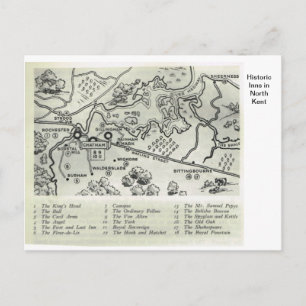 Historische ziekte in North Kent Briefkaart