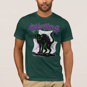 Historische zwarte Halloween kat T-shirt