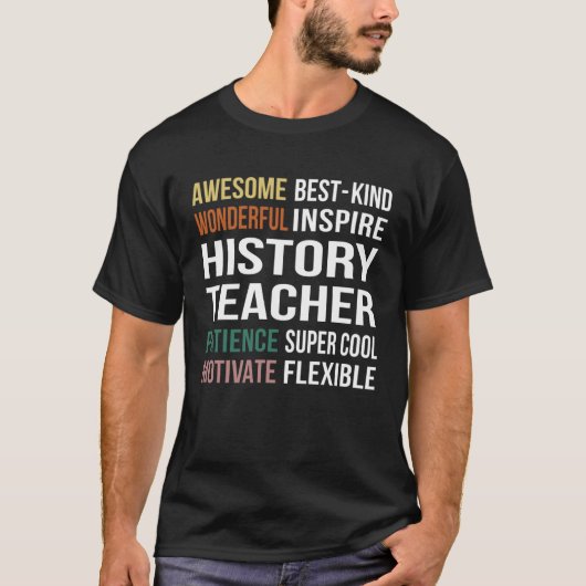 History Teacher  Appreciation T-shirt (Voorkant)