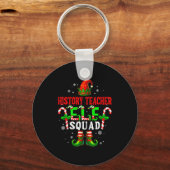History Teacher Elf Squad Xmas Elf Hat Scute Ss Cu Sleutelhanger (Voorkant)