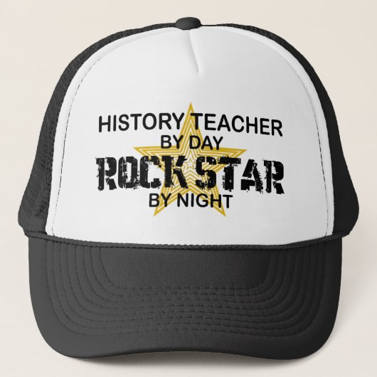 History Teacher Rock Star Trucker Pet (Voorkant)