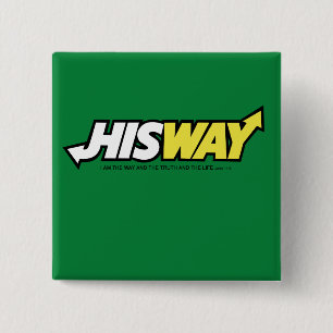 HISWAY Logo Vierkante Button 5,1 Cm