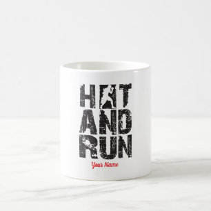 Hit And Run Boxer Silhouet Vecht Sporten Typogra Koffiemok