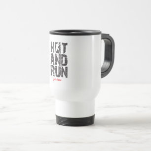 Hit And Run Boxer Silhouet Vecht Sporten Typogra Reisbeker