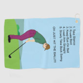 Hit de bal! Golf Towel Golfhanddoek (Horizontaal)