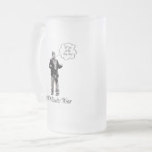 Hit 'em in de ding ding ding 100 minuten Frosted M Matglas Bierpul (Voorkant links)