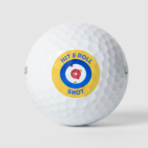 Hit en Roll Curling Shot T-shirt Golfballen