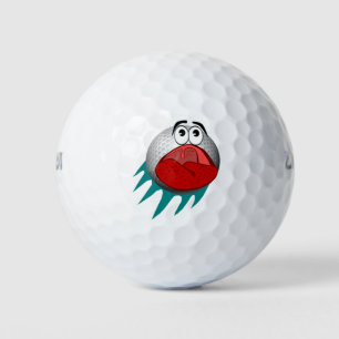Hit golfbal Cartoon Golfballen