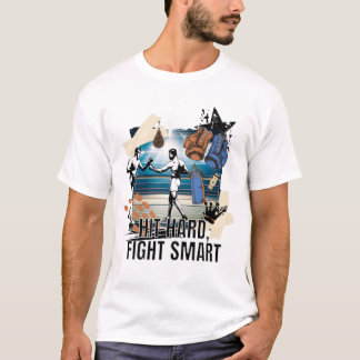 Hit Hard Fight Smart - Retro Boksen T-shirt