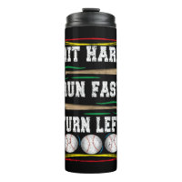 Hit Hard Run Fast Snel linksaf, grappig honkbal ci