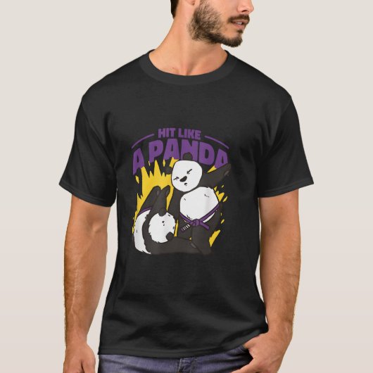 Hit Like A Panda T-shirt (Voorkant)