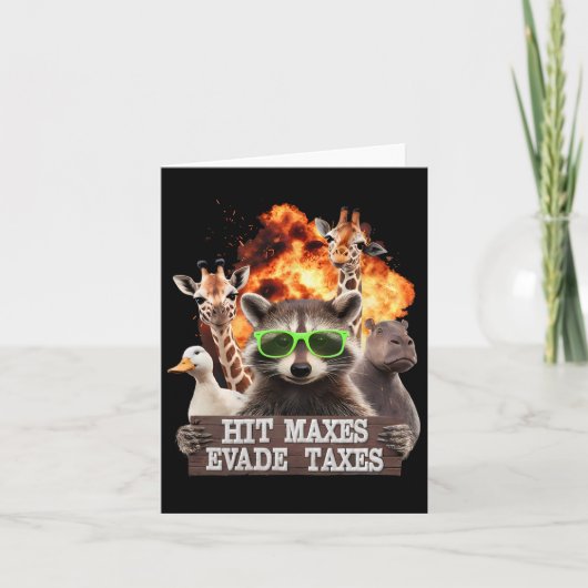 Hit Maxes Ontwijken Belastingen Grappige Gym Bodyb Kaart (Voorkant)