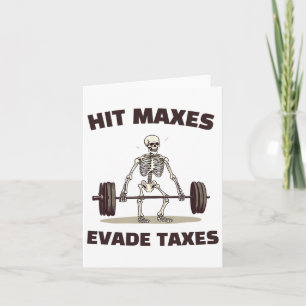 Hit Maxes Ontwijken Belastingen Grappige Gym Bodyb Kaart