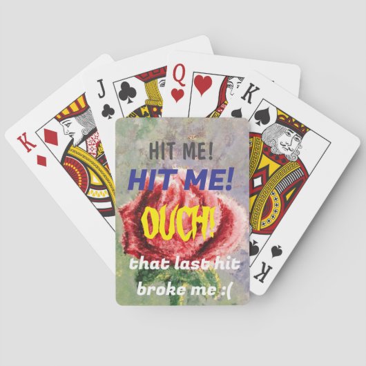"HIT ME" Black Jack Playing Card Pokerkaarten (Achterkant)