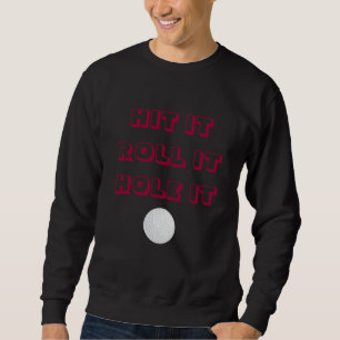 Hit, rol het, gat het in het shirt. trui