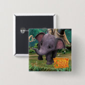 Hita Vierkante Button 5,1 Cm (Voorkant /achterkant)