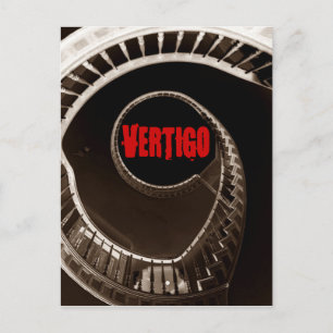 Hitchcock-esque Vertigo Dark Circular Stairwell Briefkaart