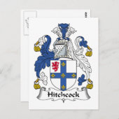 Hitchcock Family Crest Briefkaart (Voorkant / Achterkant)