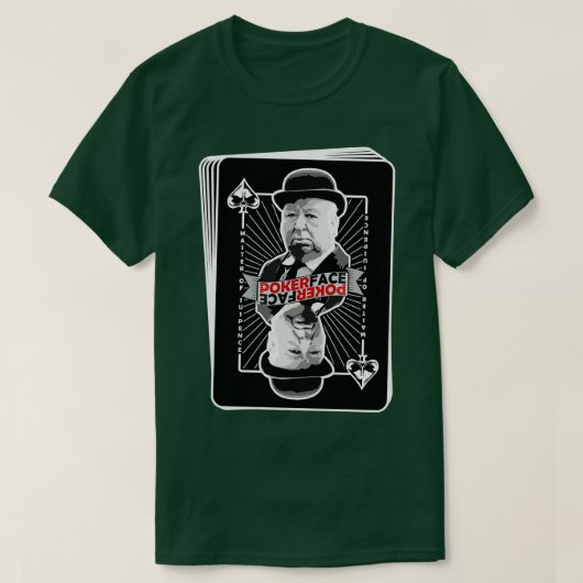 HITCHCOCK POKERFACE DECK VAN SPEELKAARTEN Tshirt (Design voorkant)