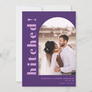 Hitched Arch Photo Paars Wedding Elopement Aankondiging