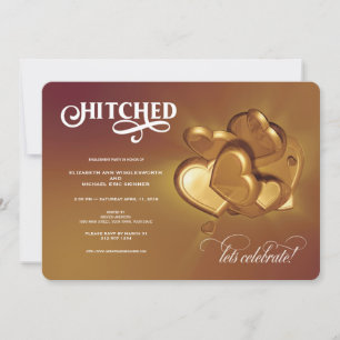 Hitched Gold Party uitnodiging